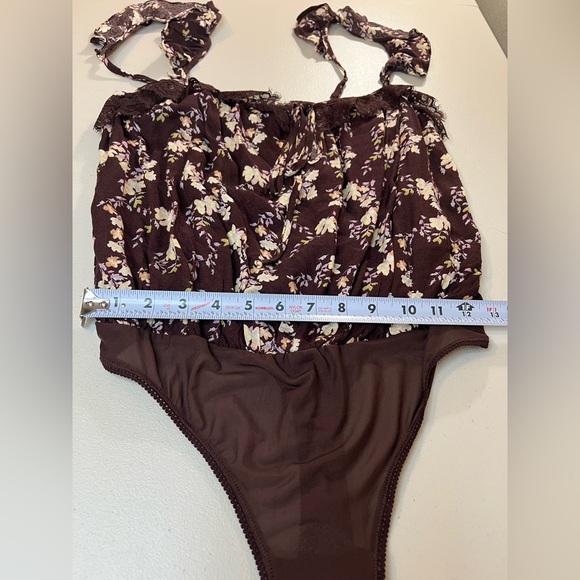 Free People Take it Away Bodysuit, Chocolate Merlot Combo, Size Small, NWT - Picture 8 of 10